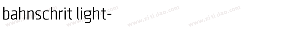 bahnschrit light字体转换